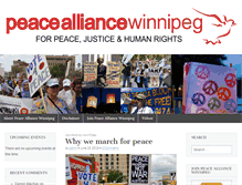 Tablet Screenshot of peacealliancewinnipeg.ca